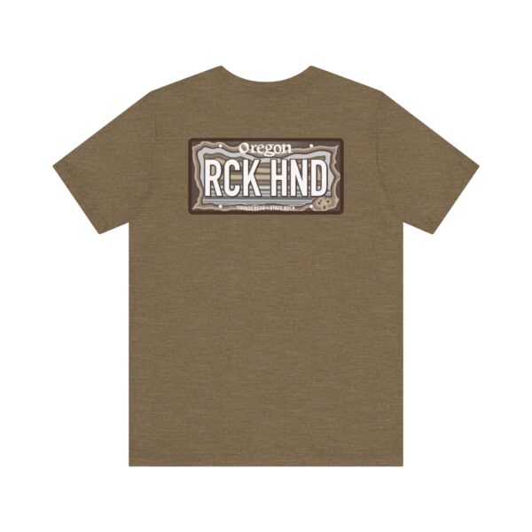 Oregon RCK HND Thunderegg State Rock License Plate Shirt - Image 18