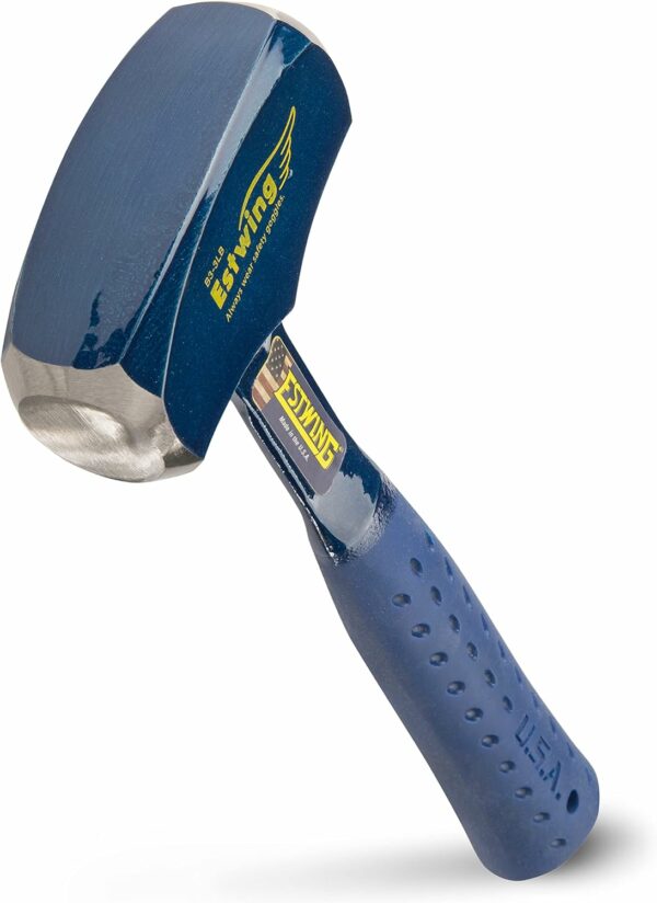 Drilling/Crack Hammer - 3-Pound Sledge with Forged Steel Construction & Shock Reduction Grip - Estwing - B3-3LB