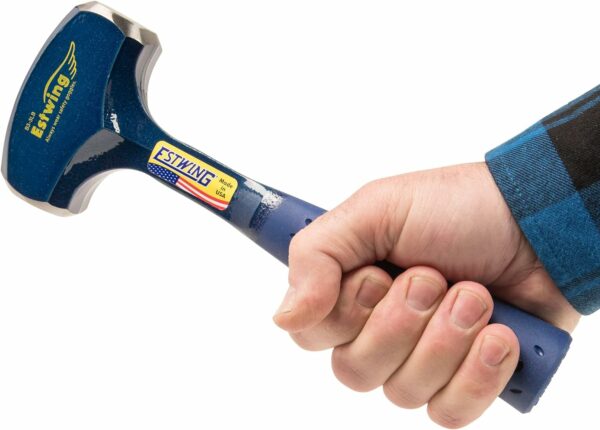 Drilling/Crack Hammer - 3-Pound Sledge with Forged Steel Construction & Shock Reduction Grip - Estwing - B3-3LB - Image 4