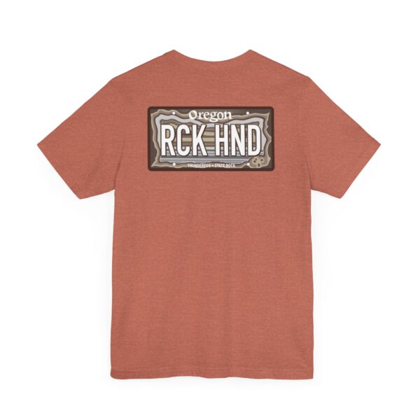 Oregon RCK HND Thunderegg State Rock License Plate Shirt - Image 4