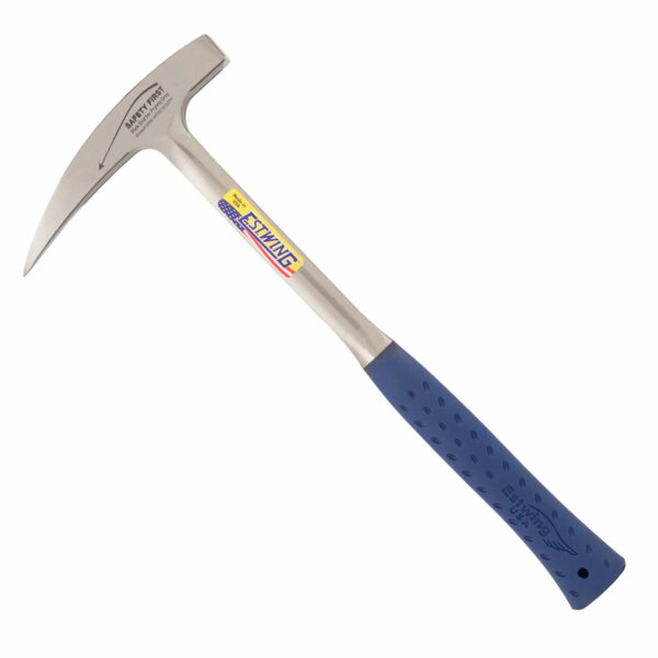 Rock Pick Long Handle - 22 oz Geology Hammer with Pointed Tip & Shock Reduction Grip - Estwing - E3-23LP