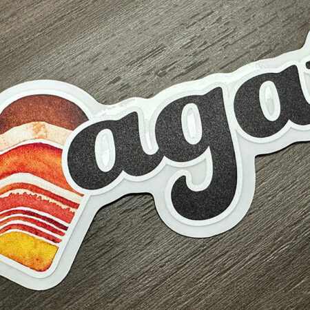 I Love Agate Clear Vinyl Sticker