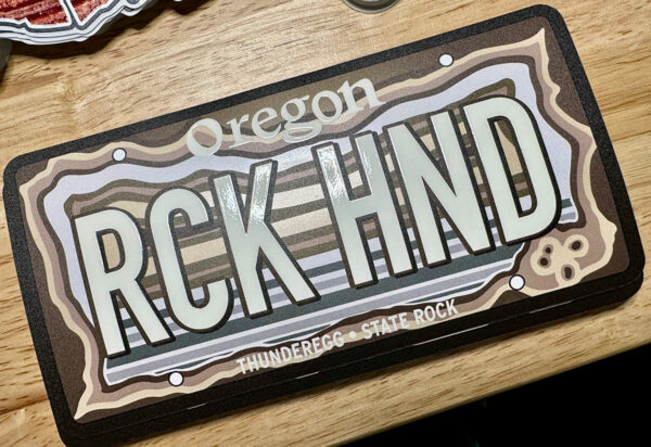 RCK HND Oregon License Plate Sticker